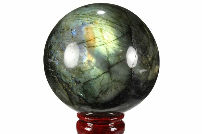 Bargain, Flashy, Polished Labradorite Sphere - Great Color Play #99394